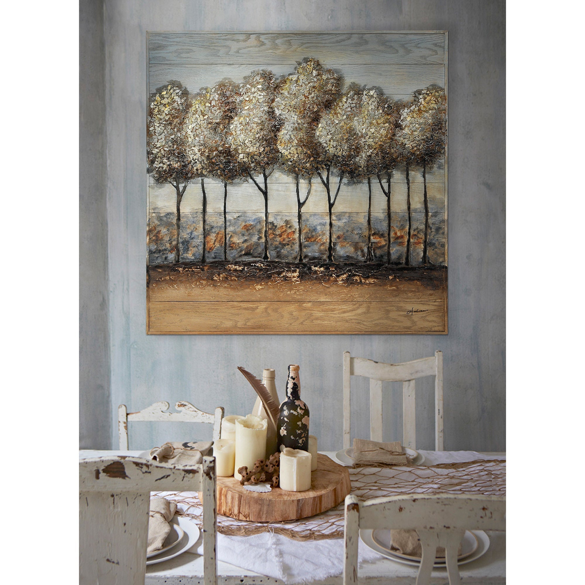 Renwil Country Side 40" Wide Wall Art - Gold