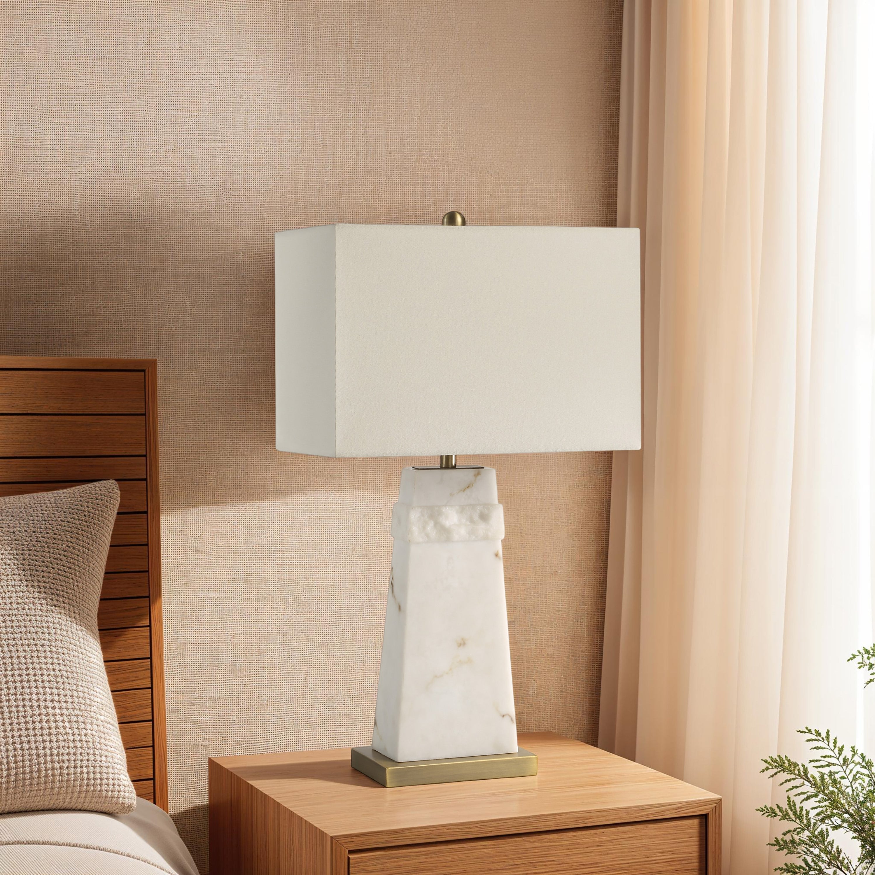 Everren Nisrine 28" Height Table Lamp - Off-White With Gold