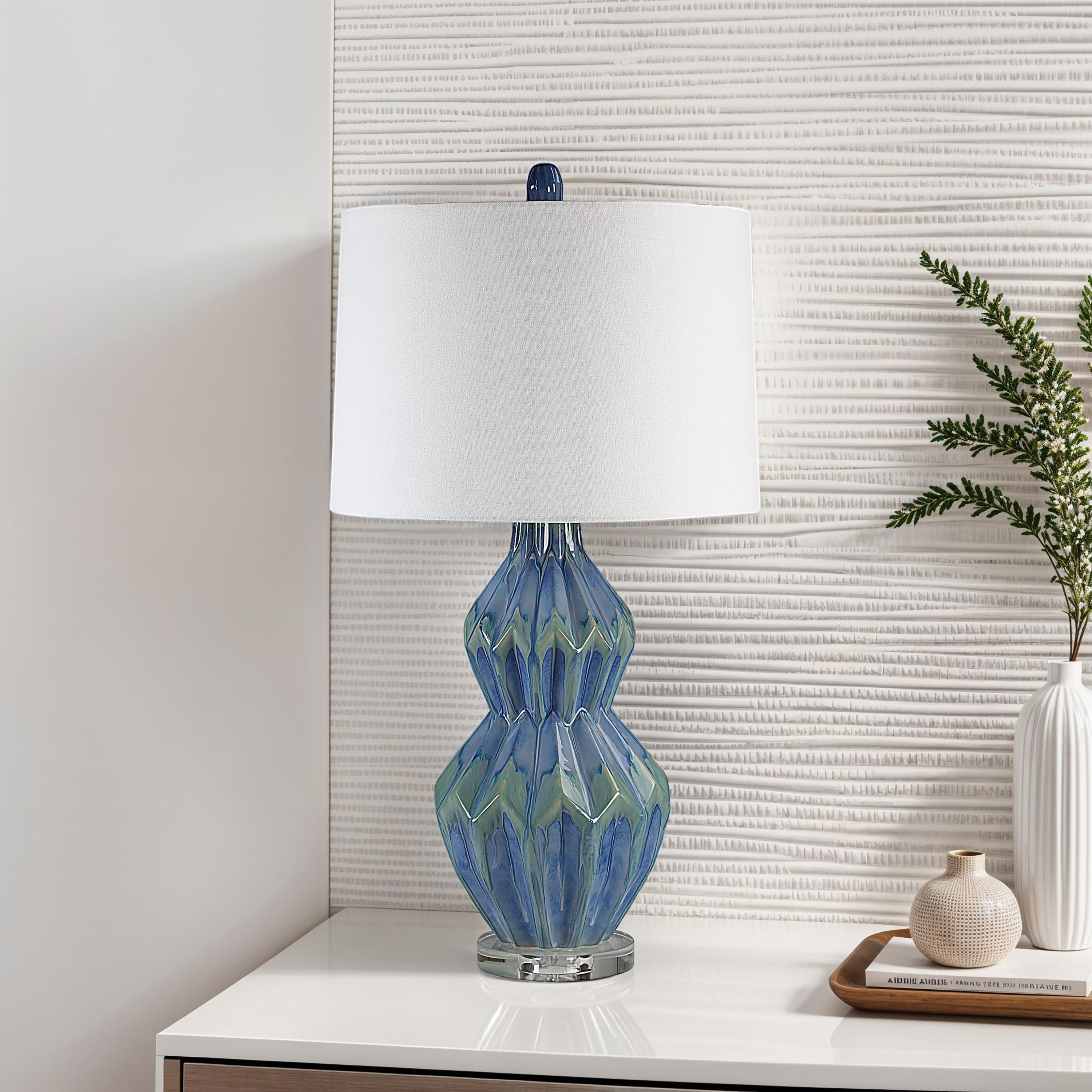 Everren Serres 29.44" Height Table Lamp - Turquoise Blue
