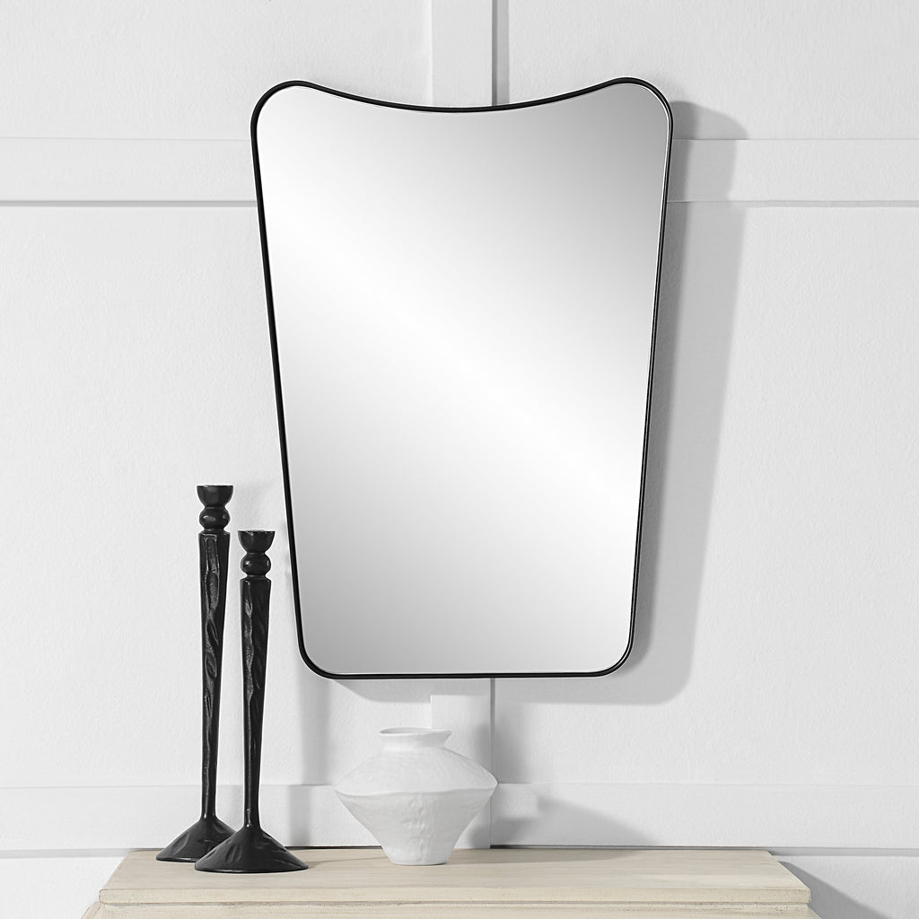 Renwil Kateri 28" Tall Irregular Wall Mirror - Black