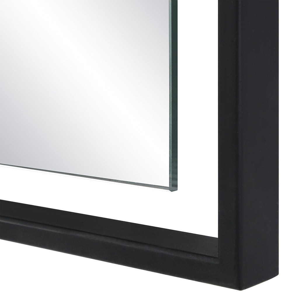 Renwil Marco 40" Tall Rectangle Wall Mirror - Black