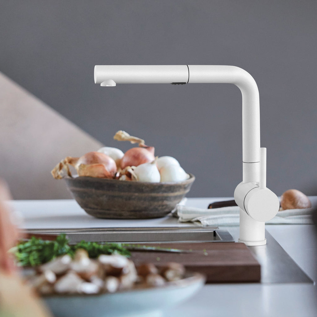 Blanco Linus Low Arc Pull-Out Dual-Spray Kitchen Faucet