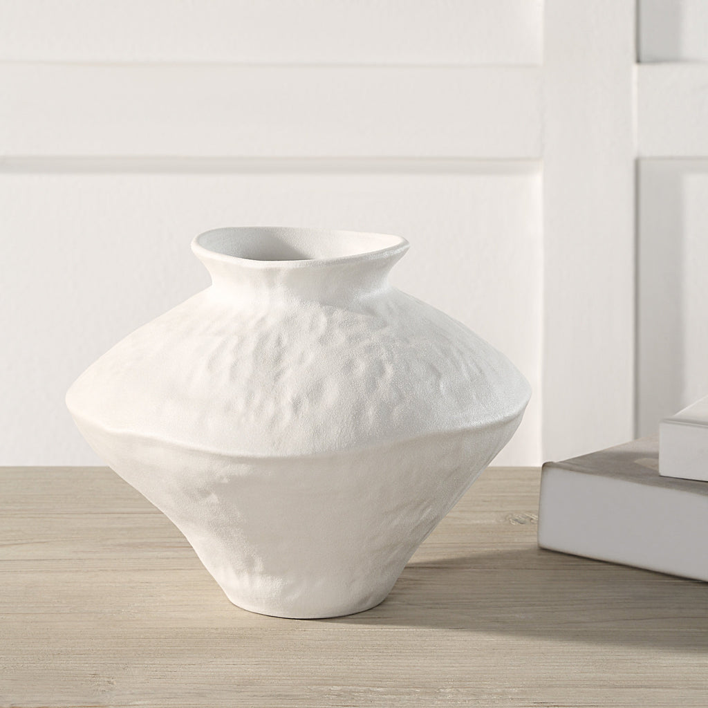 Renwil Mills Indoor Porcelain Ceramic Vase - Matte Off-White