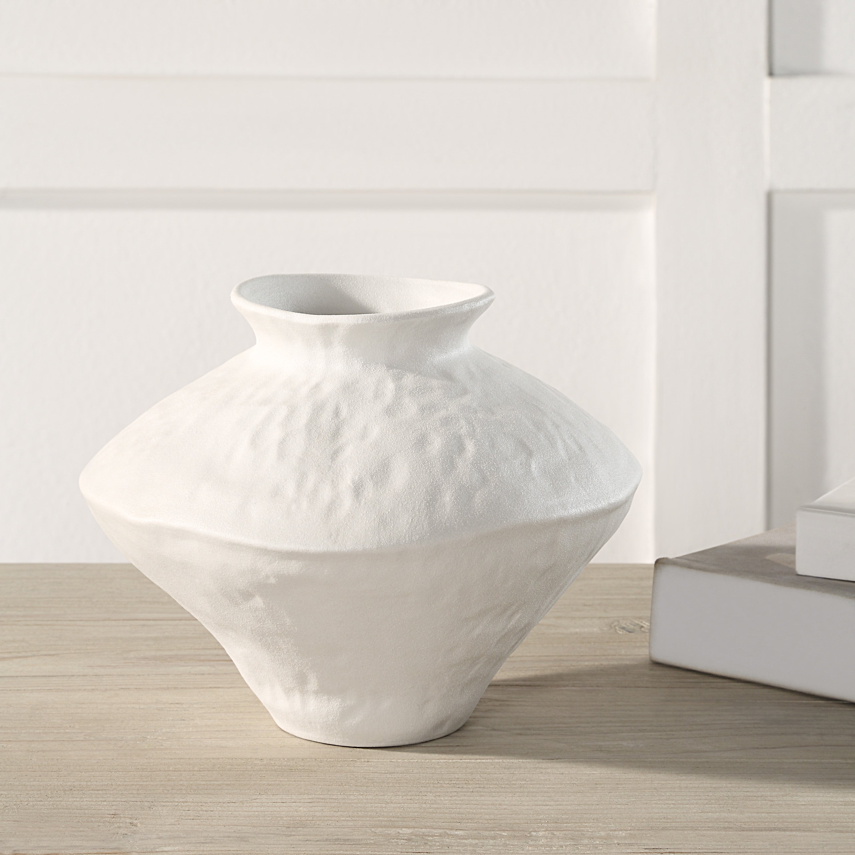 Renwil Mills Indoor Porcelain Ceramic Vase - Matte Off-White