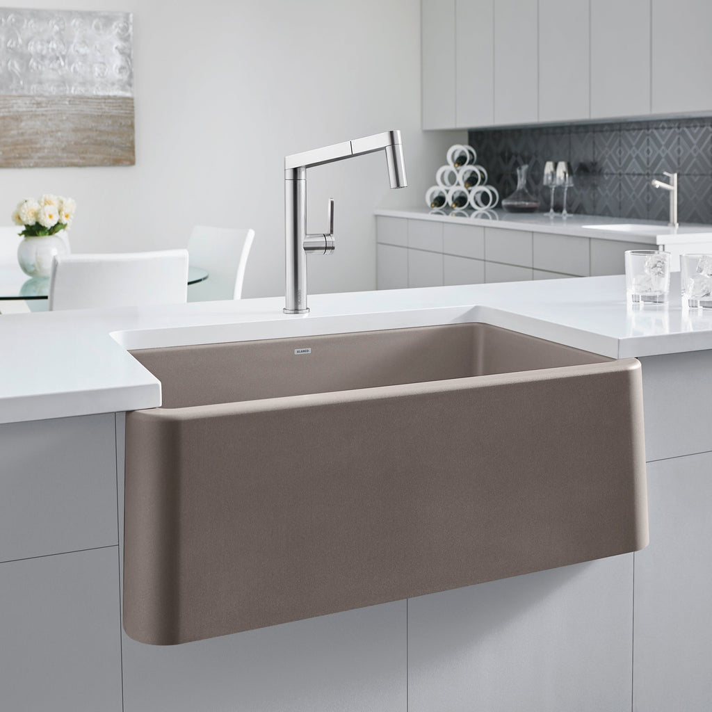 Blanco Ikon Silgranit 33" Single Bowl Apron-Front Farmhouse Sink