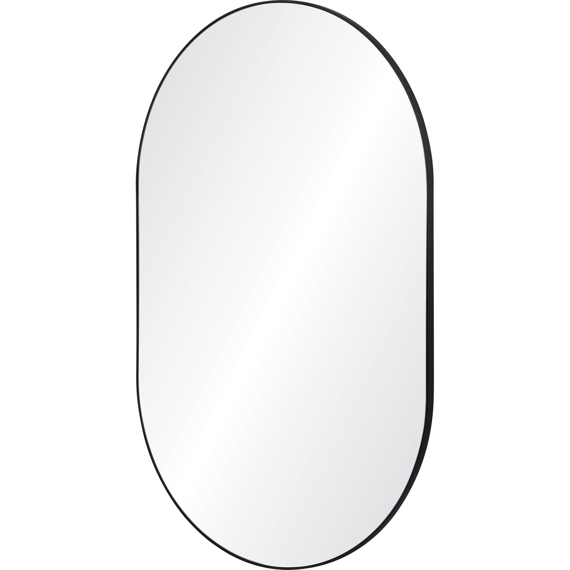 Renwil Webster 40" Tall Oval Wall Mirror - Black