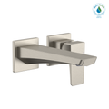 TOTO GE 1.2 GPM Wall Mount Single Handle Long Bathroom Faucet with Comfort Glide Technology (Short Spout)