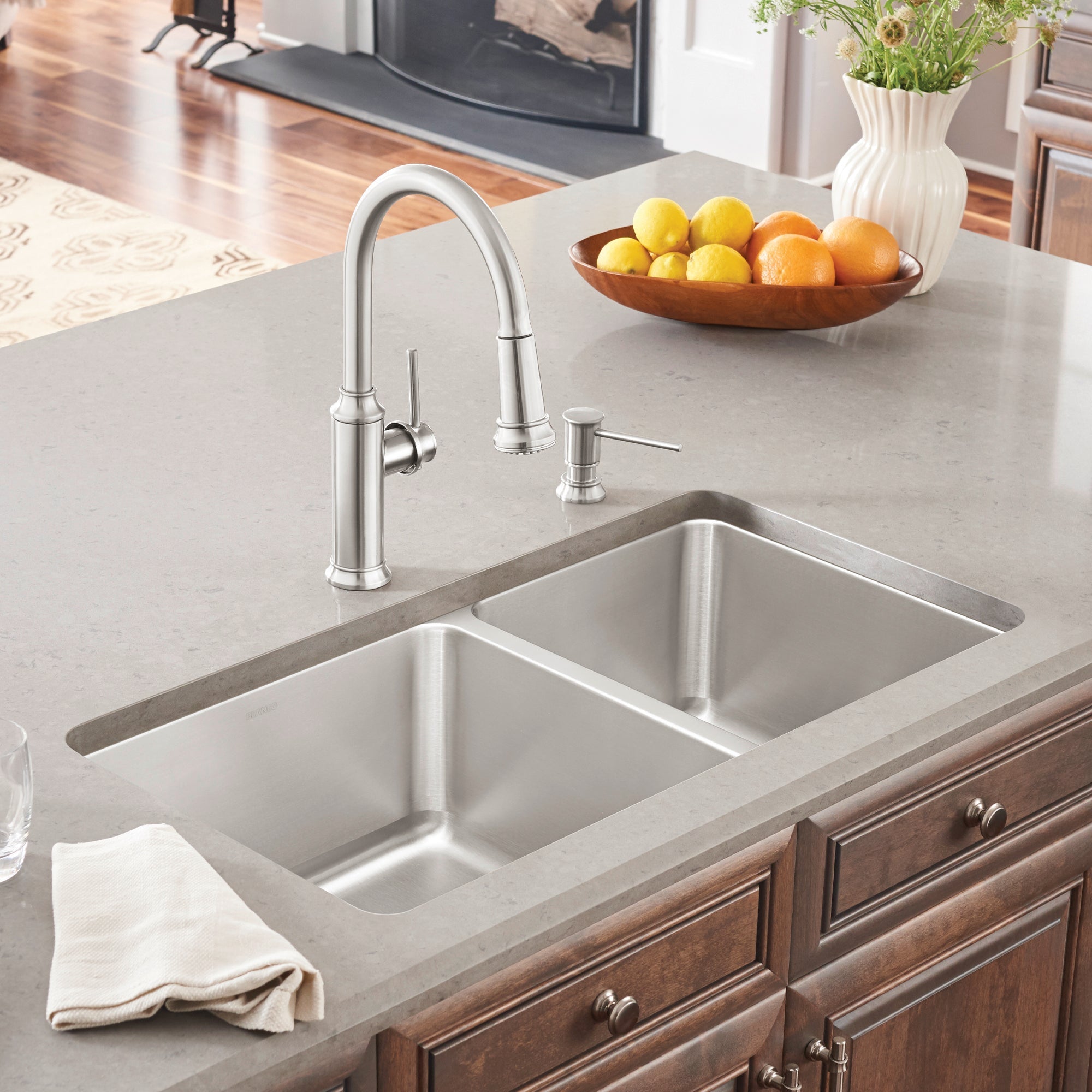Blanco Formera 33" 60/40 Double Bowl Undermount Stainless Steel Kitchen Sink