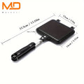 [1pc Non-Stick Sandwich Maker] MOREDOR 1pc Double-Sided Non-Stick Sandwich Maker & Griddle Pan | 1000W Portable Square Design with Detachable Plates | Indoor/Outdoor Kitchen Supplies, Easygrip Handles, Heatresistant Material