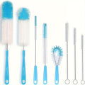 8pcs/set, Cup Brush, Long Handle Bottle Cleaning Brush, Straw Brush, Tea Stain Removal Brush, No Dead Corner, Multipurpose Kitchen Cleaning Brush, For Water Bottle, Tea Cup, Groove, Cleaning Supplies, Cleaning Tool, Christmas