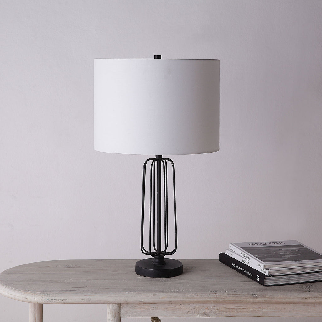 Everren Shadia 24.75" Length Table Lamp (Set of 2) - Matte Black