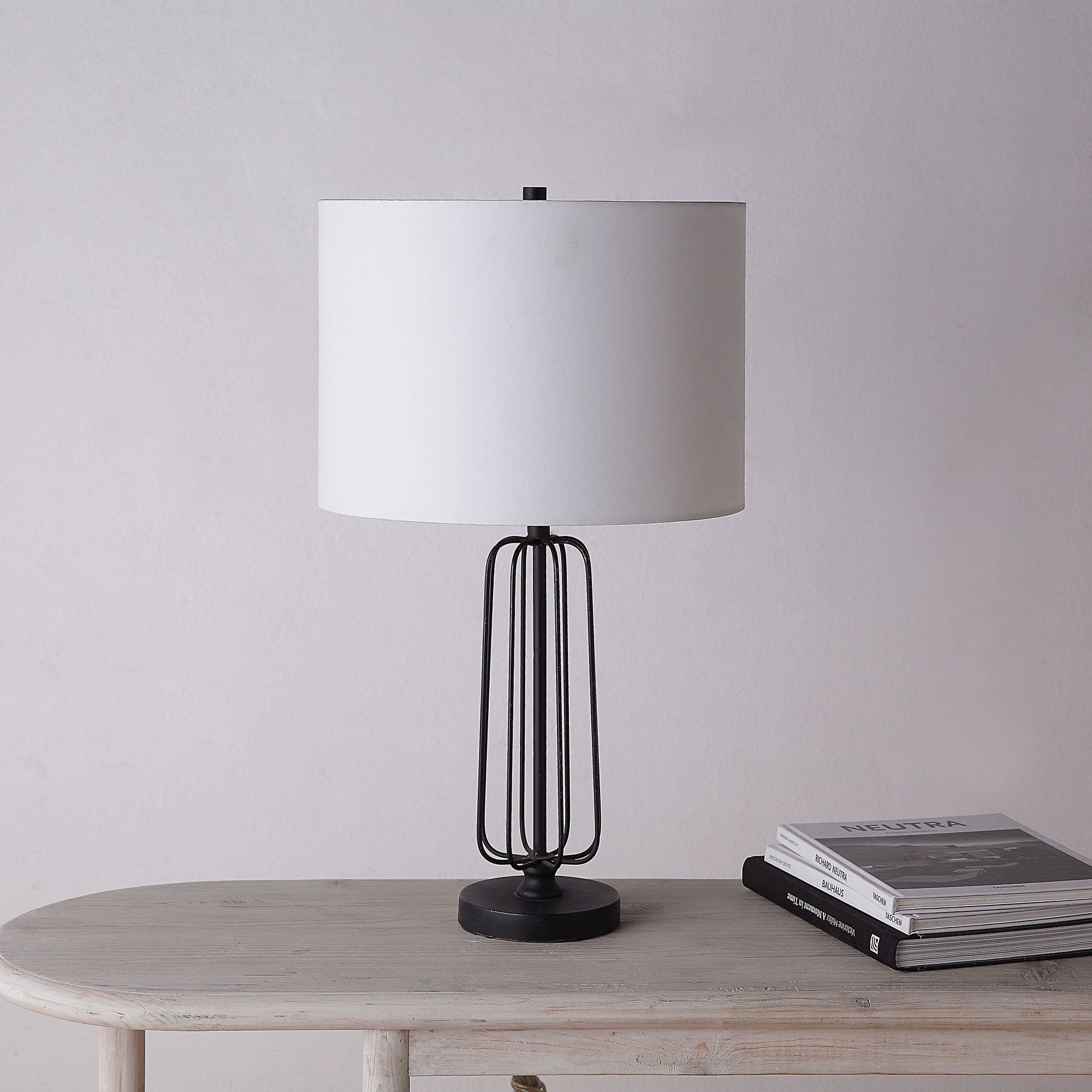 Everren Shadia 24.75" Length Table Lamp (Set of 2) - Matte Black