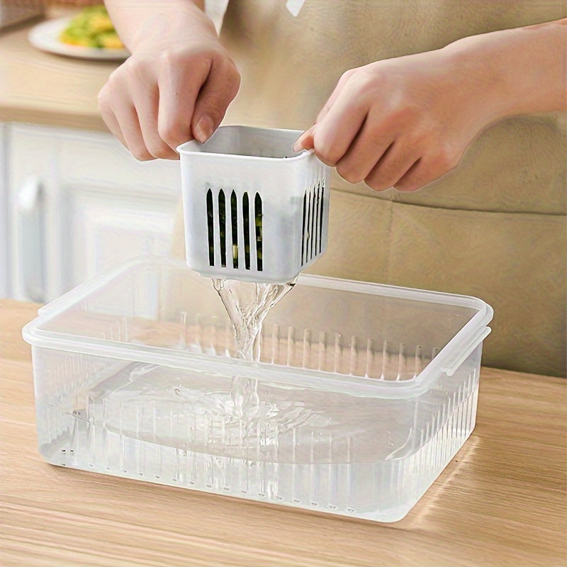 6-Tier Transparent Kitchen Storage Box Set with Lid - Heavy-Duty Plastic Food-Safe Organizer for Fridge, Freezer, Pantry, Kitchen - Space-Saving Design with Ventilation Holes, Stackable Refrigerator Storage Containers