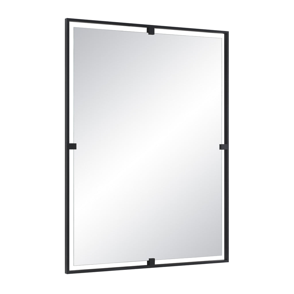 Renwil Marco 40" Tall Rectangle Wall Mirror - Black