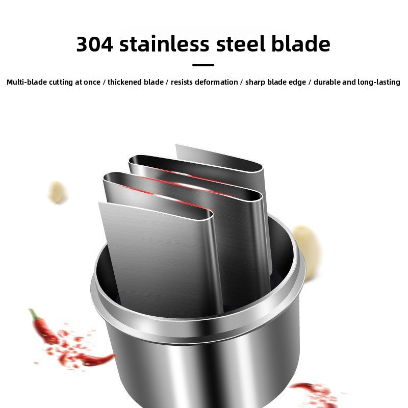 Steel Garlic & Vegetable Chopper ? Manual Food Cutter for Kitchen Prep