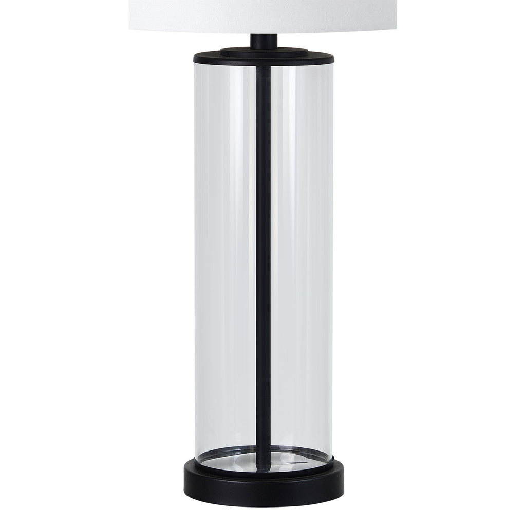 Everren Desdemona 28" Length Table Lamp (Set of 2) - Clear and Matte Black