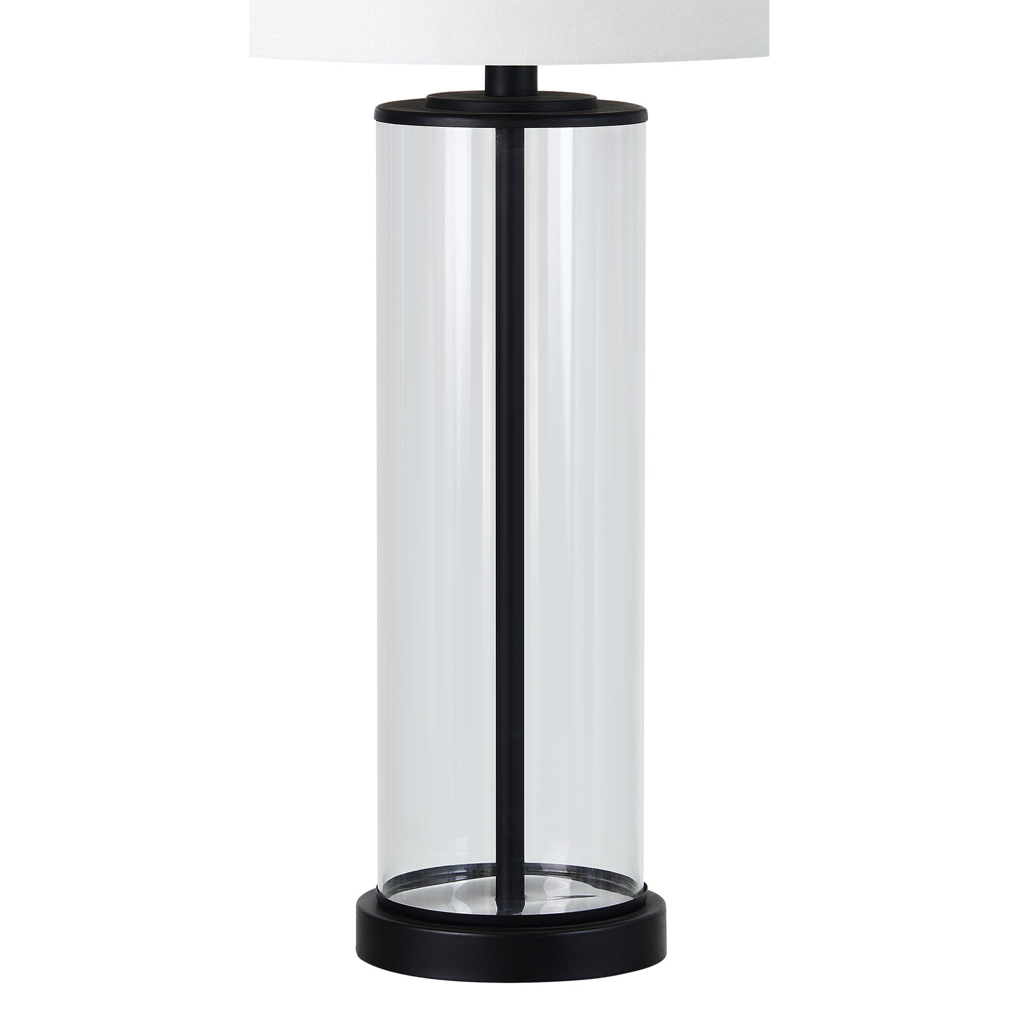 Everren Desdemona 28" Length Table Lamp (Set of 2) - Clear and Matte Black