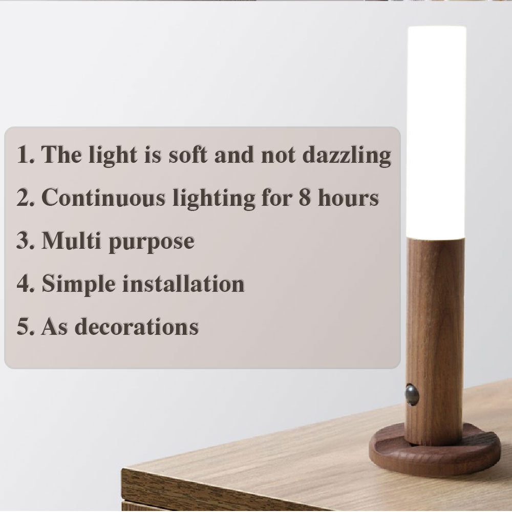 USB Magnetic Wood Motion Night Light