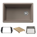 Blanco Inteos Silgranit 30" Single Bowl Reversible Undermount Workstation Kitchen Sink