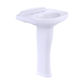 TOTO Dartmouth Rectangular Pedestal Bathroom Sink with Arched Front For 8" Center Faucets