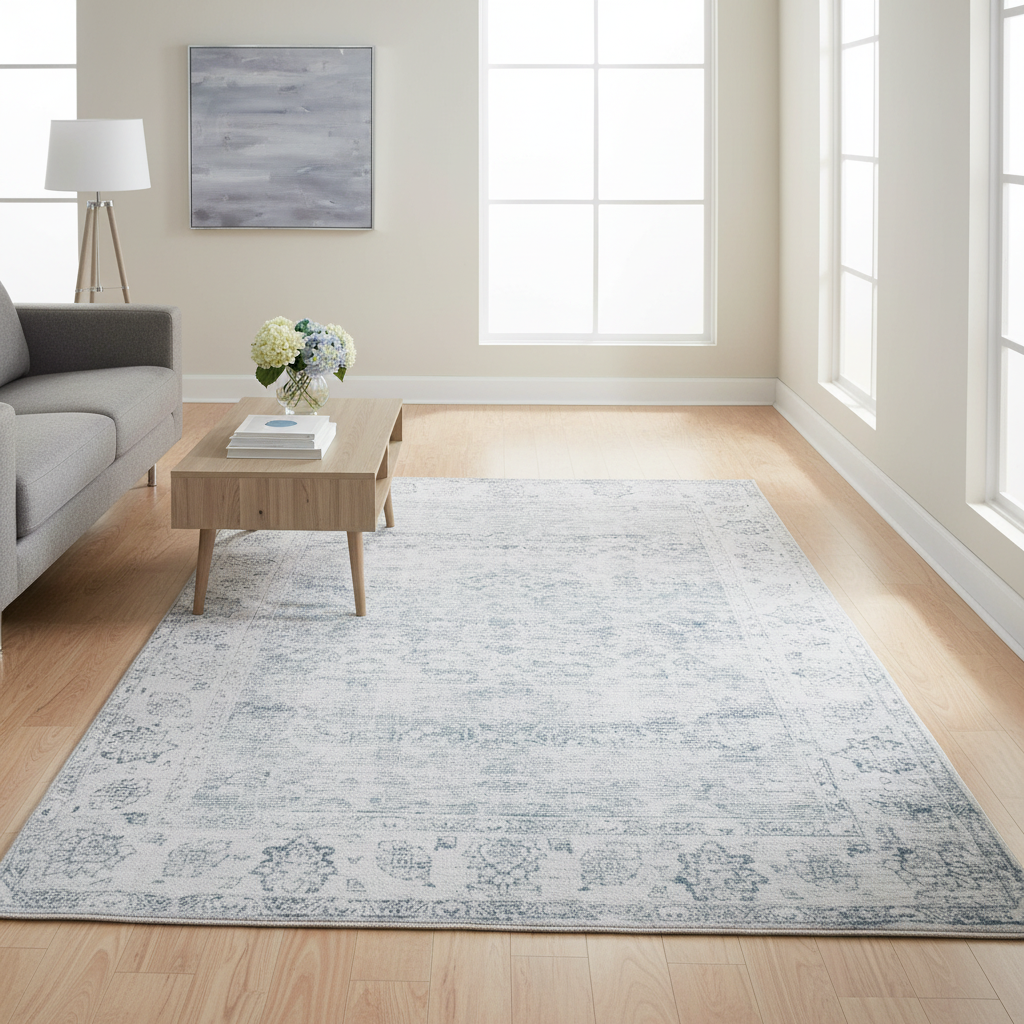 Renwil Chloe 7'6" x 10'2" Ft Handwoven Indoor Rug - Blue / Grey
