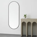 Renwil Ammar 60" Tall Oval Wall Mirror - Black