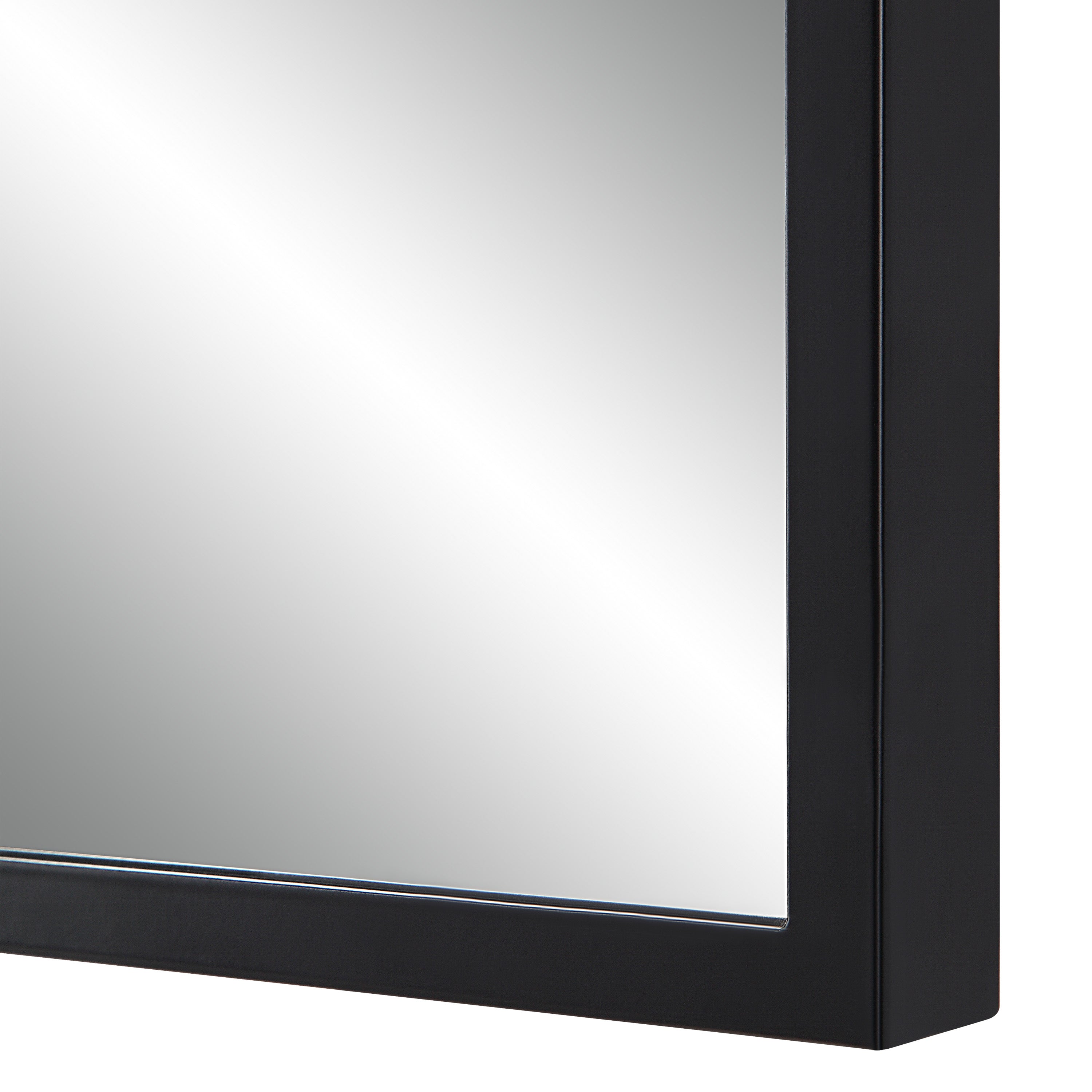 Renwil Bandon 40" Tall Arch Wall Mirror - Black