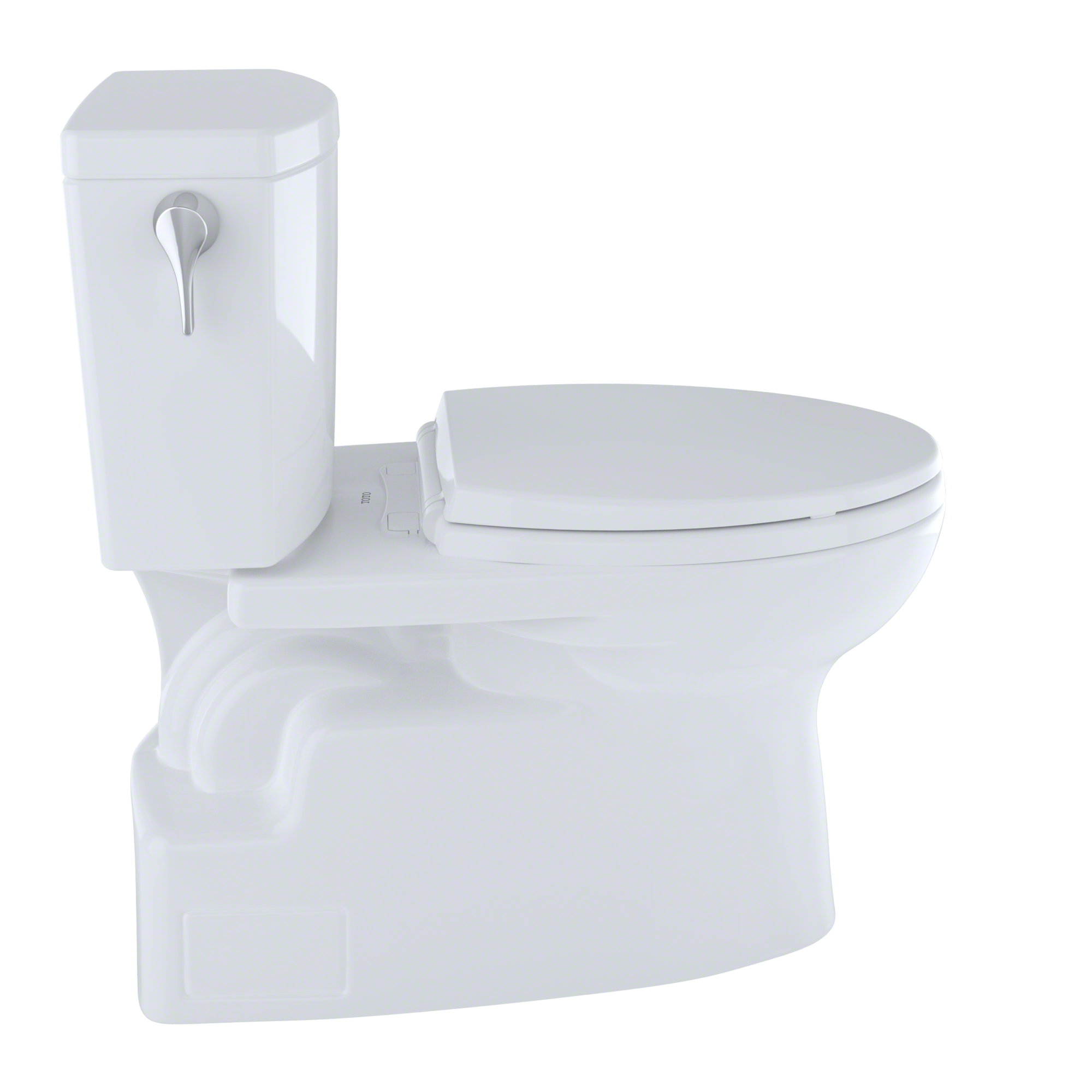 TOTO Vespin II 1G Two Piece Elongated 1.0 GPF Universal Height Skirted Toilet with Cefiontect and Right Hand Trip Lever