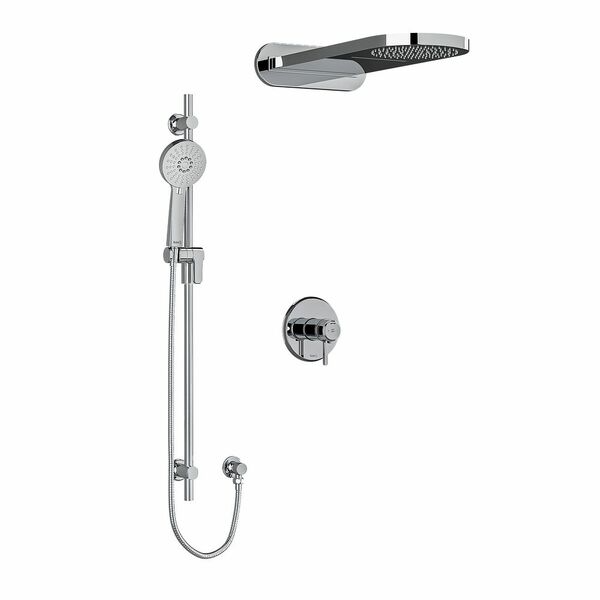 Riobel Momenti 3-Way System with Hand Shower Rail and Rain and Cascade Shower Head