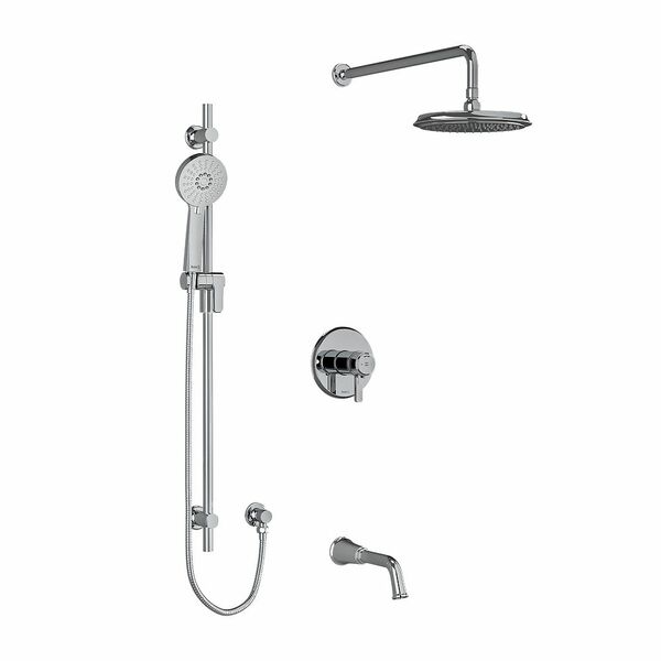 Riobel Momenti 3-Way System with Hand Shower Rail, Shower Head and Spout