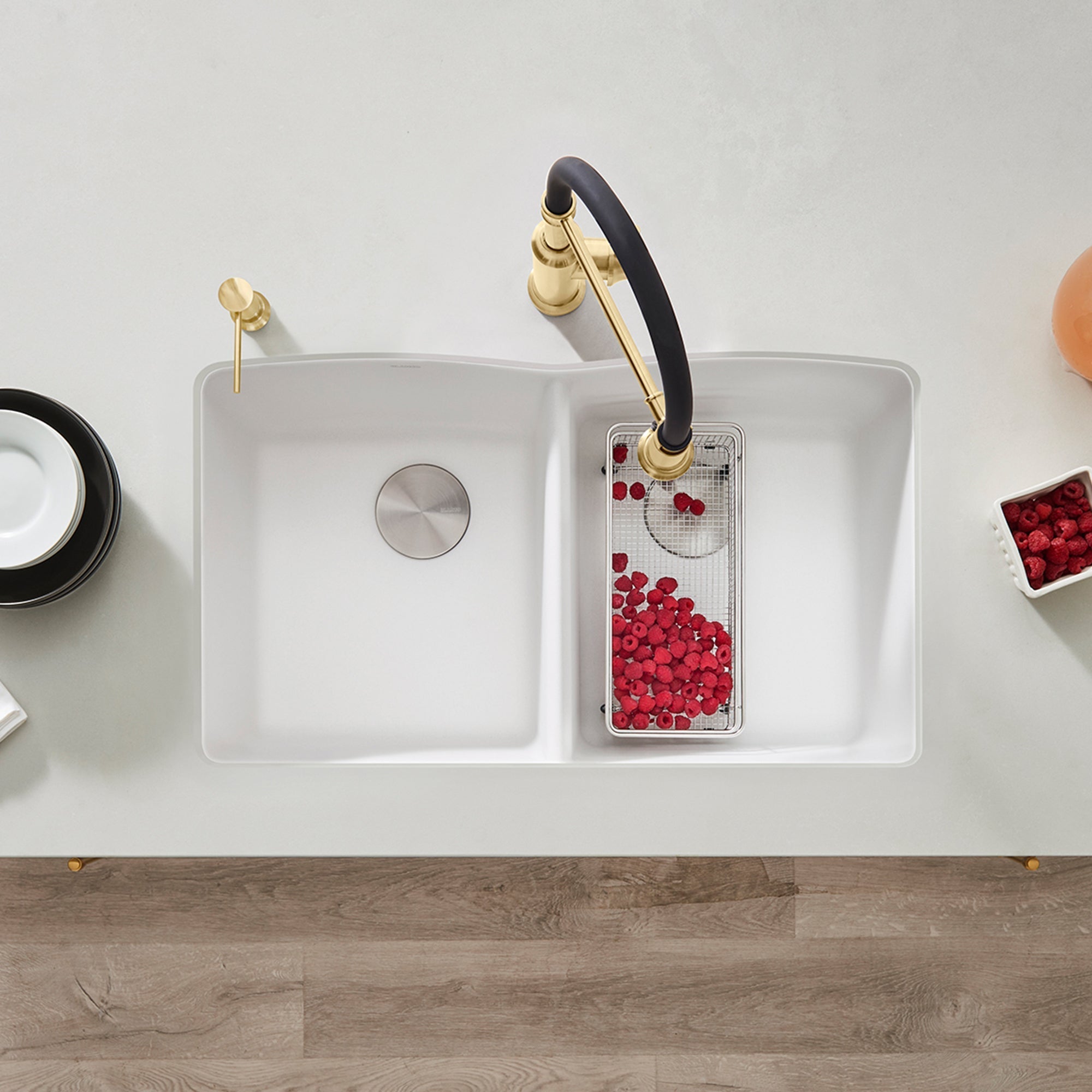 Blanco Diamond Silgranit 32" 50/50 Double Bowl Undermount Kitchen Sink