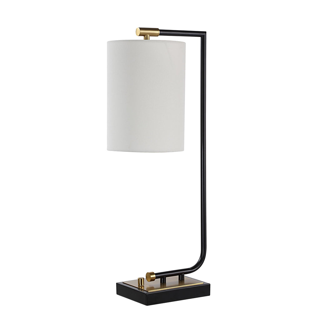 Everren Perlato 28" Height Table Lamp - Matte Black