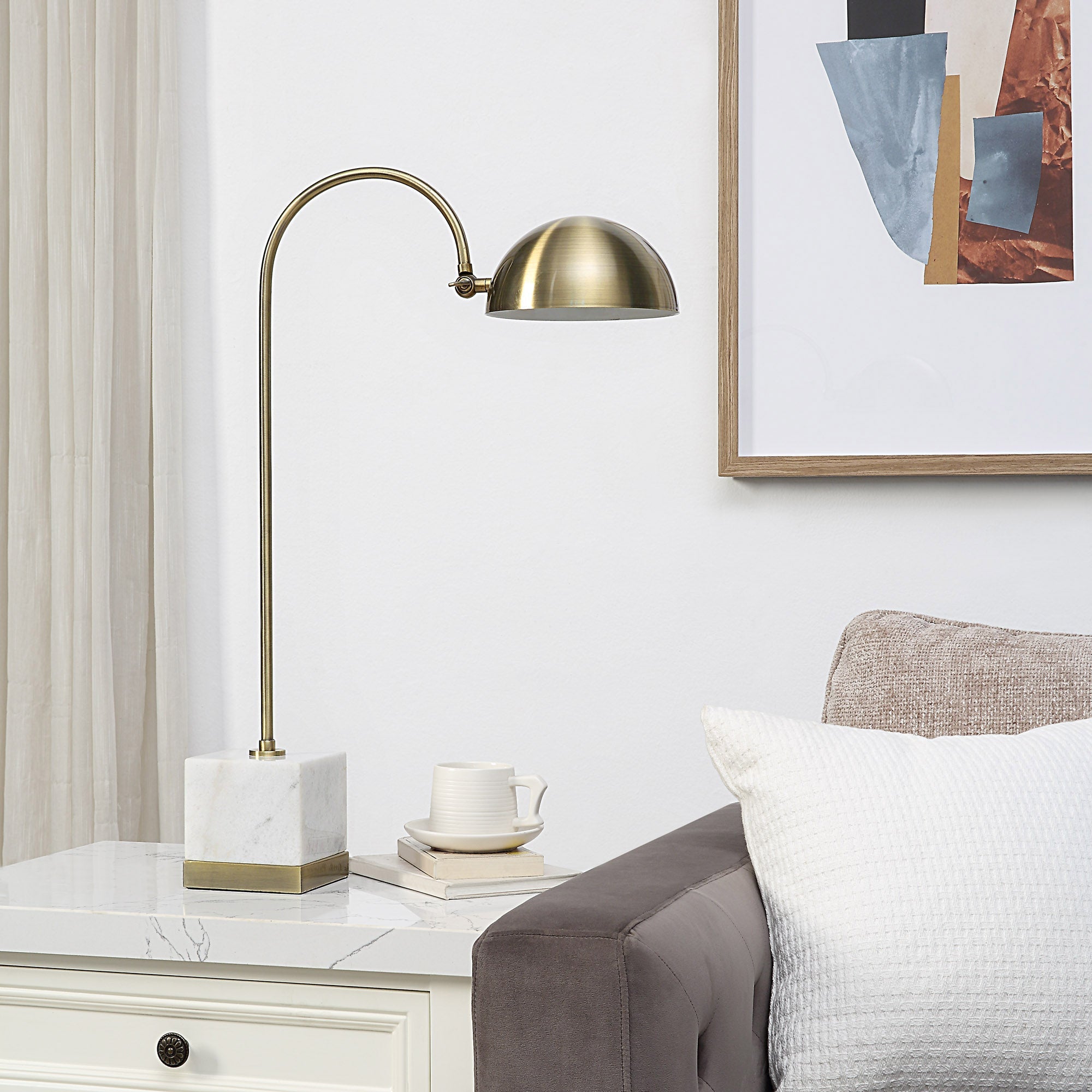 Renwil Volos 27" Length Table Lamp - White