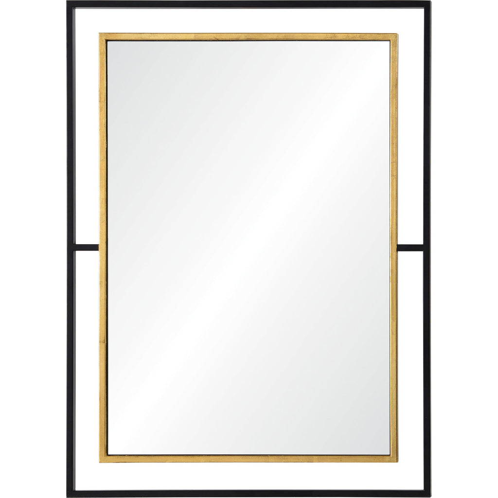 Renwil Gray 38" Tall Rectangle Wall Mirror - Yellow