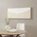 Renwil Bobier 60" Wide Wall Art with Wood Frame - Cream