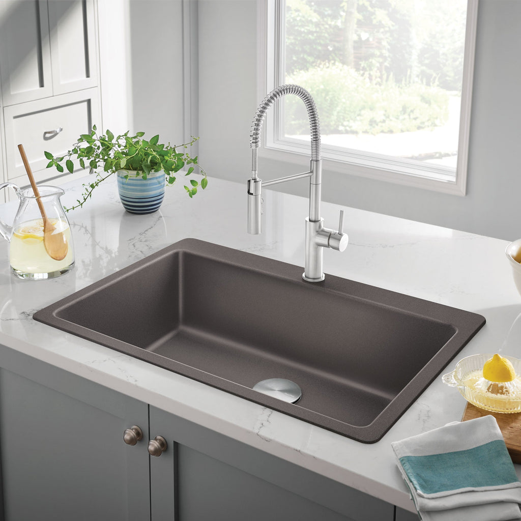 Blanco Liven Silgranit 33" Super Single Dual Mount Kitchen Sink