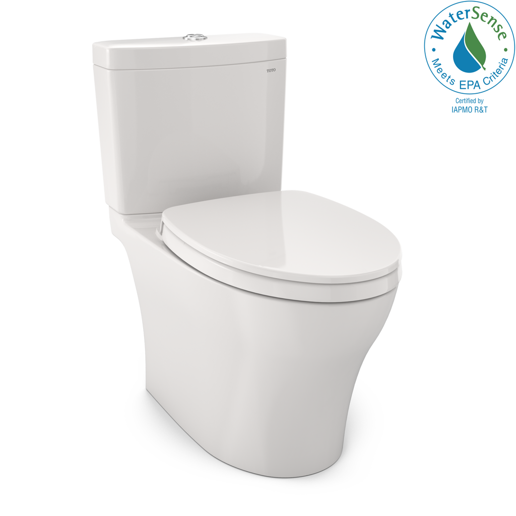 TOTO Aquia IV Two Piece Elongated Dual Flush 1.28 and 0.9 GPF Universal Height Toilet with Cefiontect - Washlet+ Ready