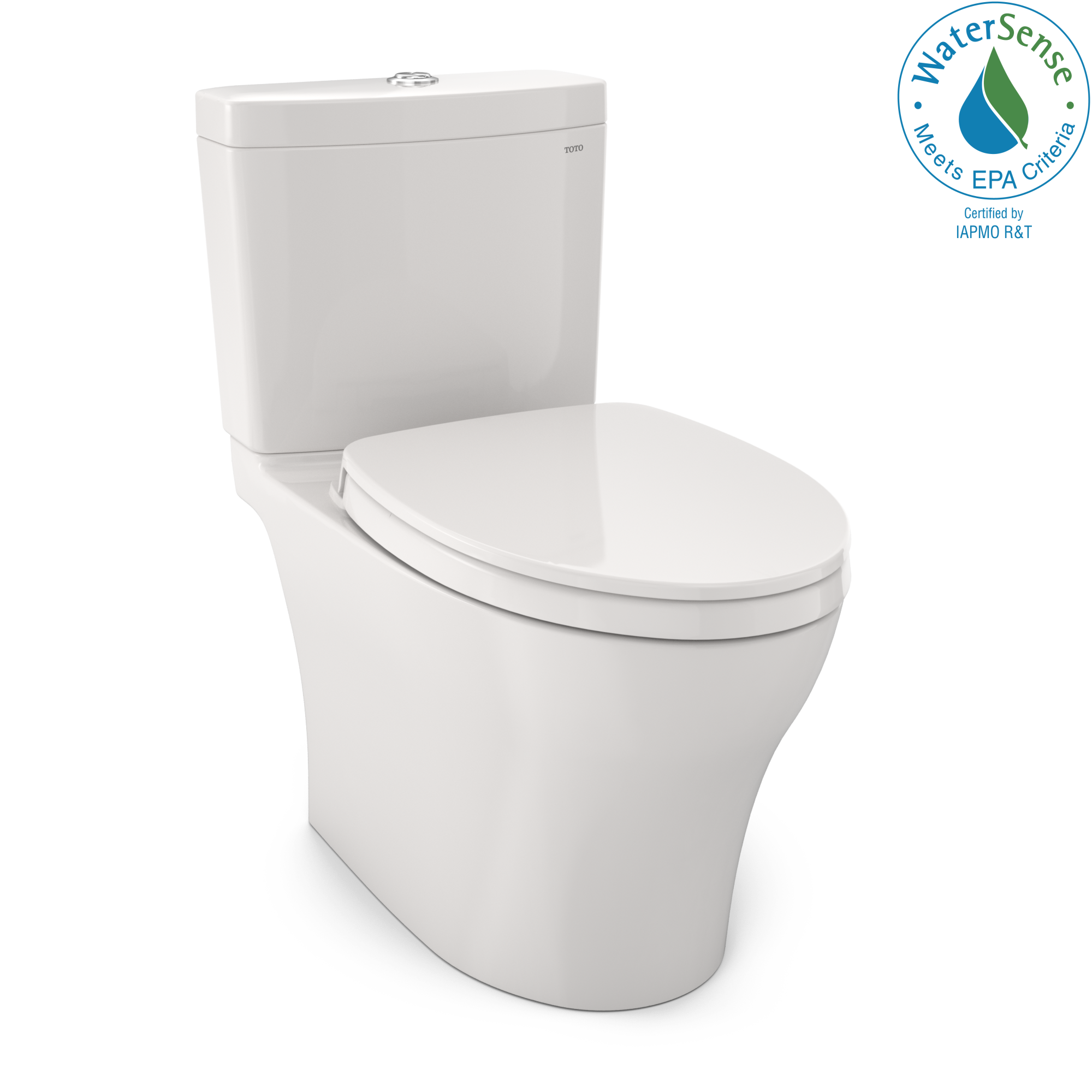 TOTO Aquia IV Two Piece Elongated Dual Flush 1.28 and 0.9 GPF Universal Height Toilet with Cefiontect - Washlet+ Ready