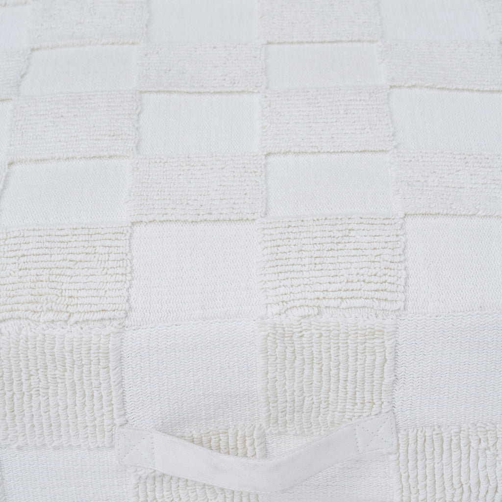 Renwil Persona Indoor 100% Cotton Floor Pouf - Ivory