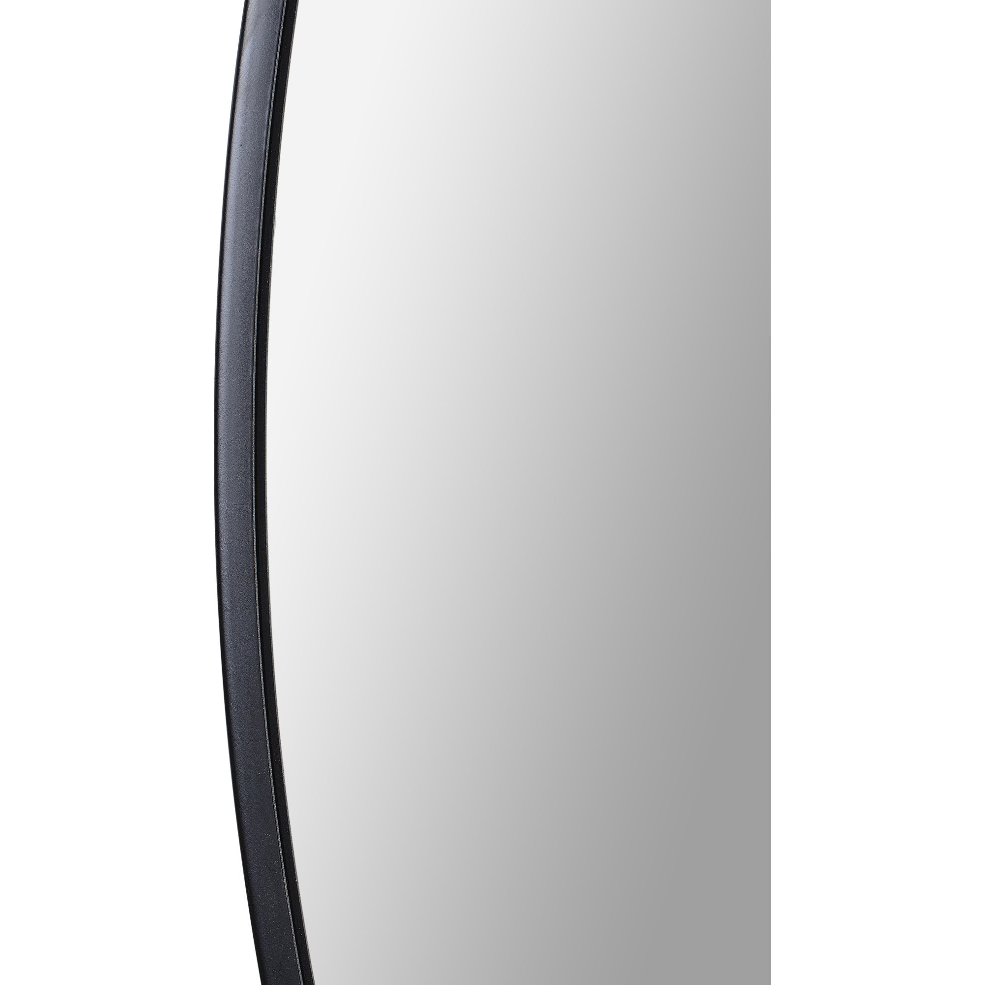 Renwil Cori 40" Tall Round Wall Mirror - Black