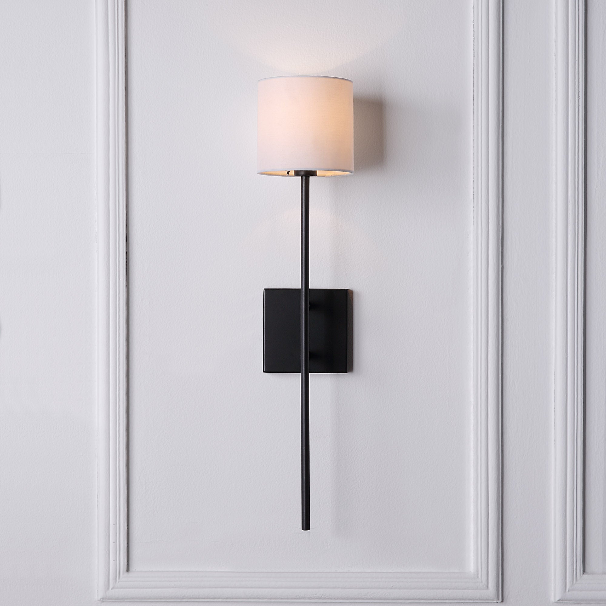 Renwil Eunices 24" Length Wall Sconce - Black And White