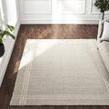 Renwil Lindley 8 x 10 Handwoven Indoor Rug - Oatmeal