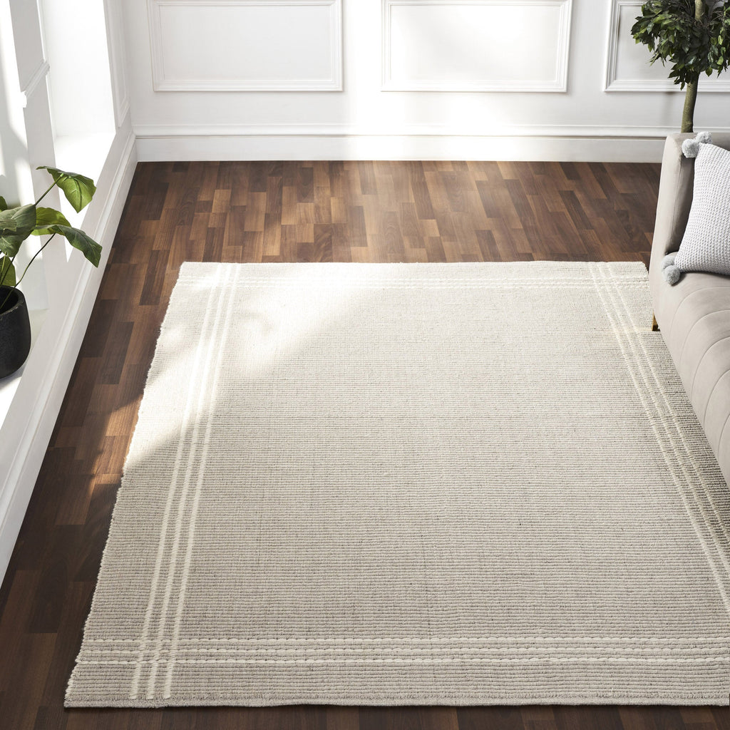 Renwil Lindley 10 x 13 Handwoven Indoor Rug - Oatmeal
