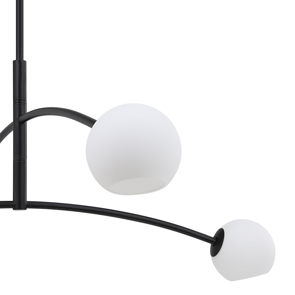 Renwil Nube 54" Wide 4-Light Chandelier - Matte Black