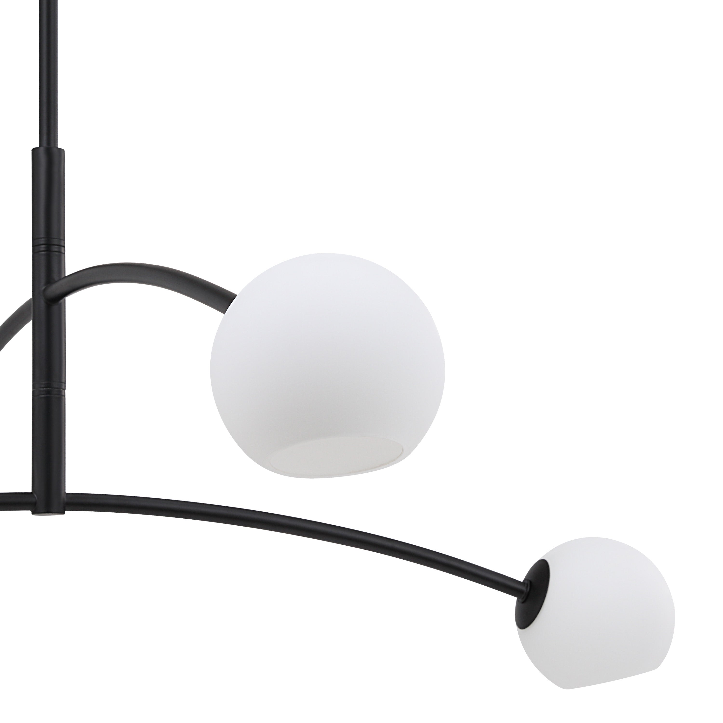 Renwil Nube 54" Wide 4-Light Chandelier - Matte Black