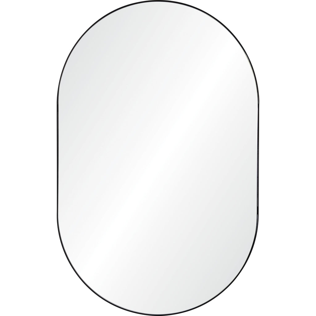 Renwil Webster 40" Tall Oval Wall Mirror - Black