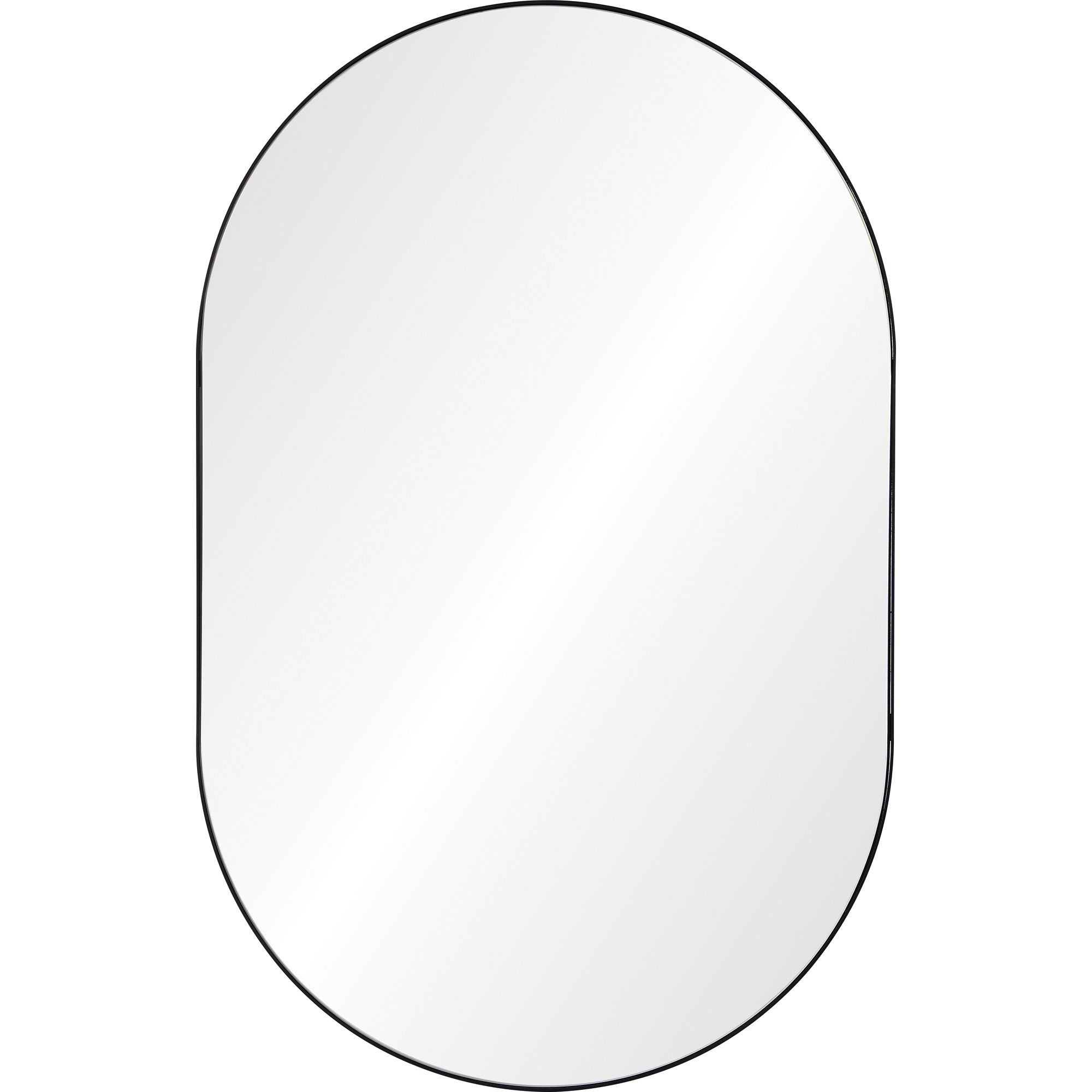 Renwil Webster 40" Tall Oval Wall Mirror - Black