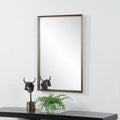 Renwil Sandcastle 36" Tall Rectangular Mirror - Antique Brushed Brass