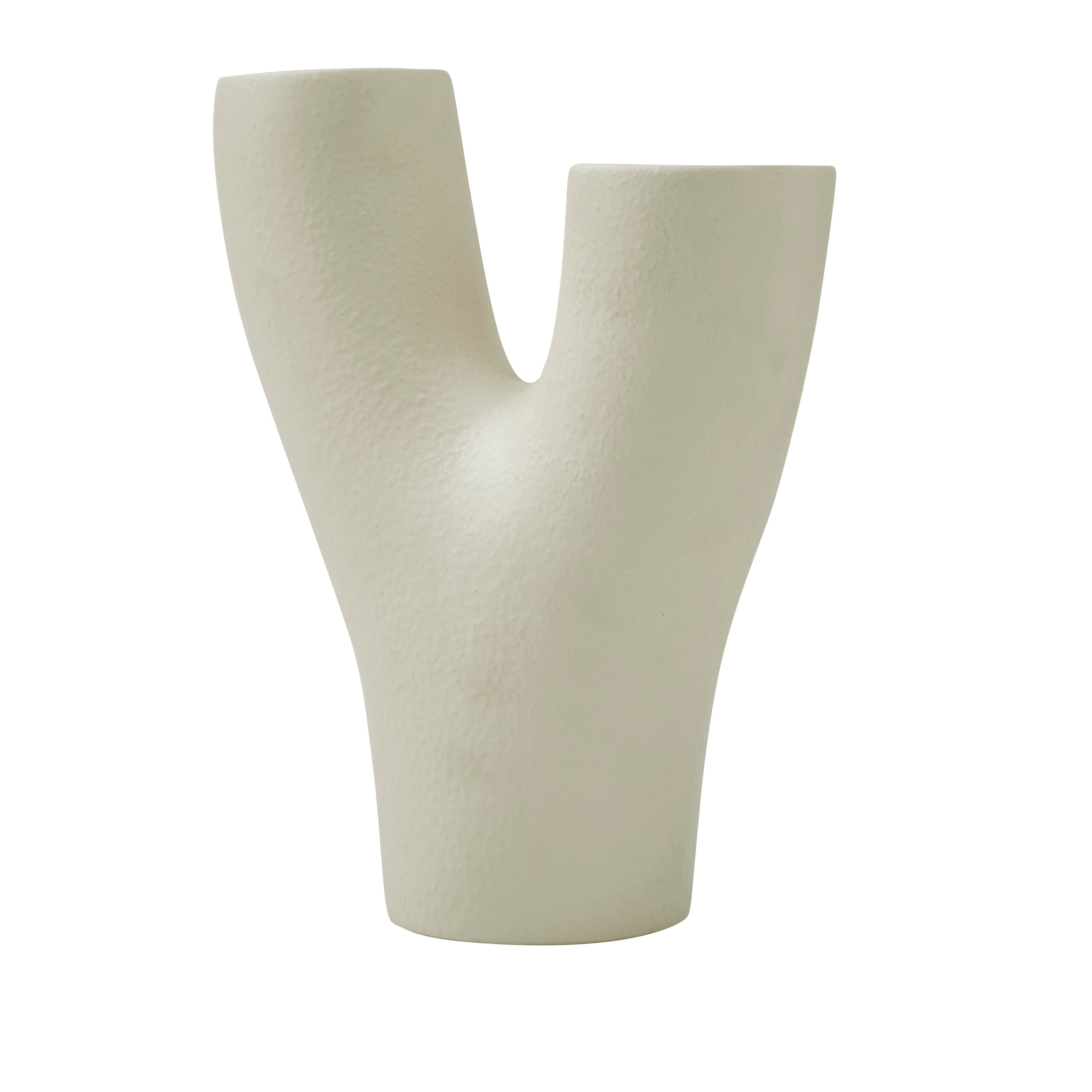 Renwil Wisteria Indoor Ceramic Stoneware Large Vase - Te xtured Beige Semi-Gloss