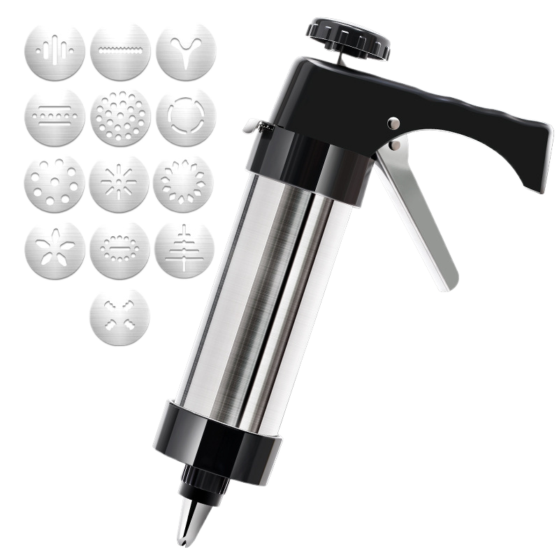 Stainless Steel Cookie & Pastry Press  Multi-Nozzle Decorating Set for Home Baking